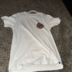 White graphic quick silver short sleeve tee